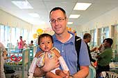 Surgical Mission: little child after operation,Dr. Morin