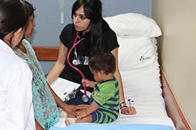 Surgical Mission: little child in viewing room