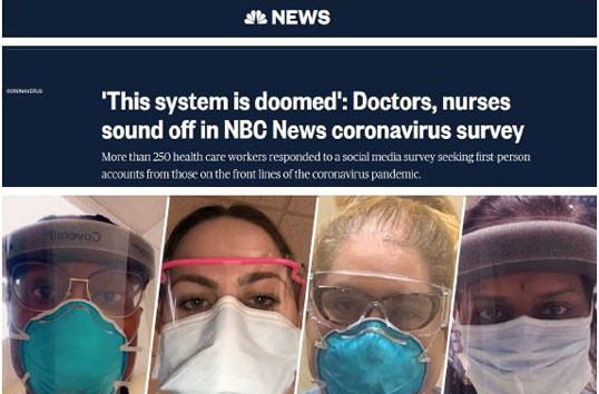 Media Library. Articles - This system is doomed': Doctors, nurses sound off in NBC News coronavirus survey